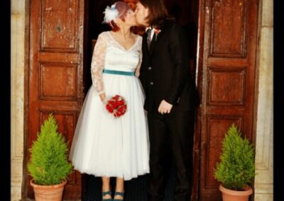 Abito Sposa anni 50 duchesse pizzo e tulle MollyWhite Sposa 2012 - Modello Lau50