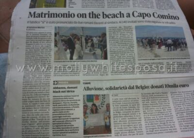 matrimonio vip sposa sulla spiaggia, abito sposa mare
