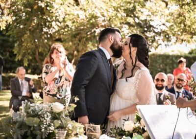 abito da sposa premaman e last minute, frutto di un restyling